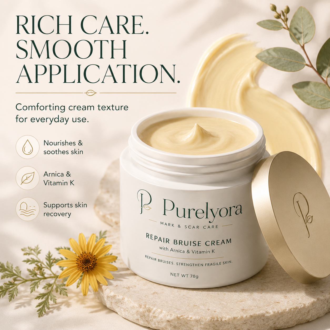 Purelyora Bruise Repair & Skin-Strengthening Cream